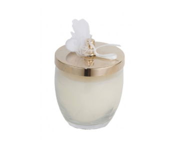 Μπομπονιέρα κερί με επίχρυσο καπάκι