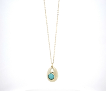 Μενταγιόν αυγό με τυρκουάζ πέτρα